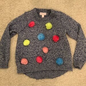 Colorful Pom-Pom Sweater  size 4T